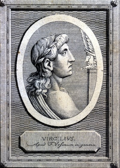 Virgil (70 - 19 BC), Latin şair. 18. yüzyıl gravürü. by Unknown artist