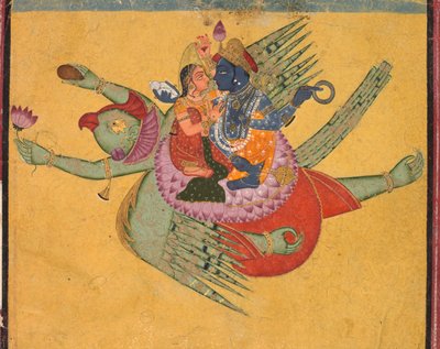 Garuda üzerinde Vishnu ve Lakshmi by Unknown artist