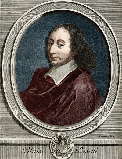 Blaise Pascal (1623-1662), Fransız fizikçi, matematikçi ve yazar portresi. by Unknown artist