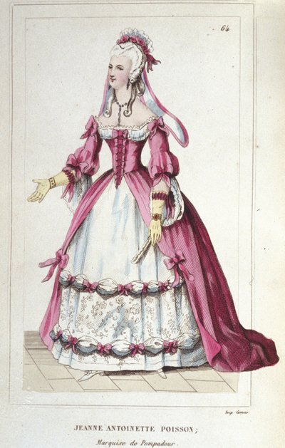 Jeanne-Antoinette Poisson, Pompadour Markizi (Madame de Pompadour olarak bilinir) portresi by Unknown artist
