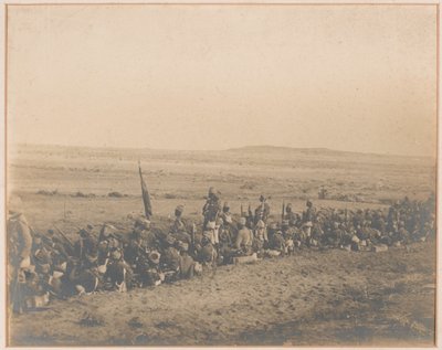 Derviş saldırısını bekleyen 12. Sudan Taburu, Omdurman, 2 Eylül 1898 by Unknown