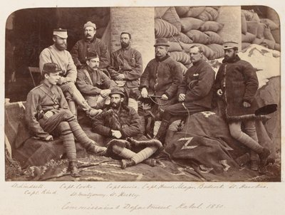 Bir grup İngiliz subay, 1879 dolaylarında by Unknown photographer