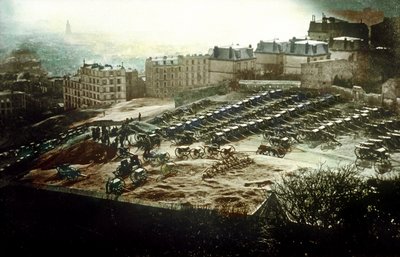 Montmartre'de hükümetin büyük topları Paris'e tehdit oluşturuyor mars 18 by Unknown photographer