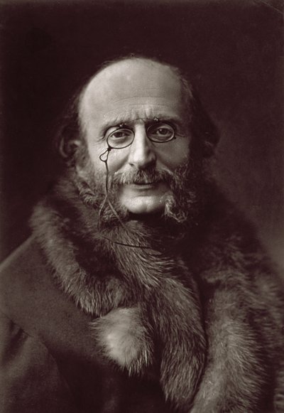 Jacques Offenbach (1819-80), Alman besteci (s/b fotoğraf) by Unknown photographer