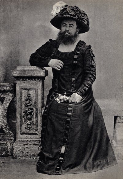Les Monsters, la femme bir sakal. Fotoğraf, 19. yüzyıl sonu, Paris. Kol. Selva. by Unknown photographer