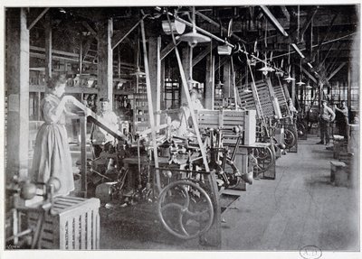 Van Houten çikolata fabrikasında ambalaj imalatı - fotoğrafçılık, 19. yüzyıl sonu by Unknown photographer