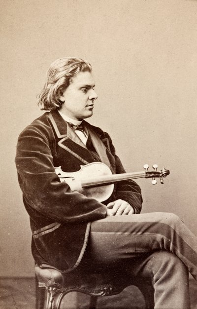 August Wilhelmj'in portresi, 1860'lar dolayları (s/b fotoğraf) by Unknown photographer