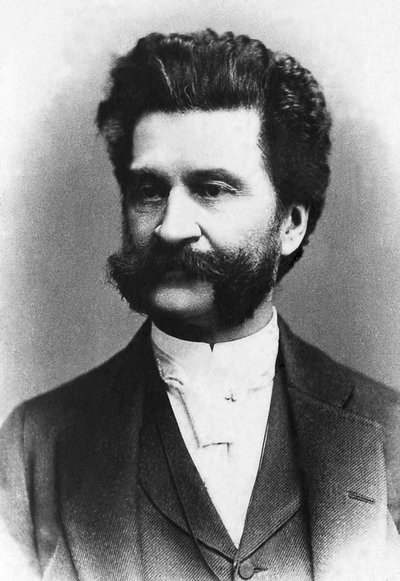 Johann Strauss (1825-1899), Avusturyalı bestecinin portresi. by Unknown photographer