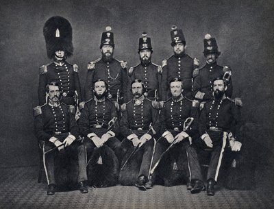 Belçika Ulusal Muhafız Memurlarının Portresi by Unknown photographer
