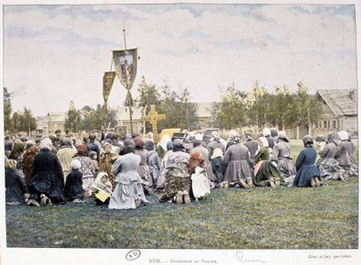 Köyde alayı (Rusya) - fotoğrafçılık, 19. yüzyılın sonlarında by Unknown photographer