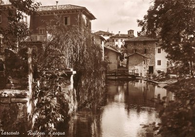 Tarcento, su üzerine yansımalar, kartpostal by Unknown photographer