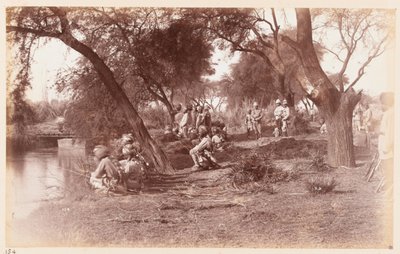 Alipur kanal köprüsünün Guides Süvari tarafından ele geçirilmesi, Delhi Tatbikat Kampı, 1885 by Unknown