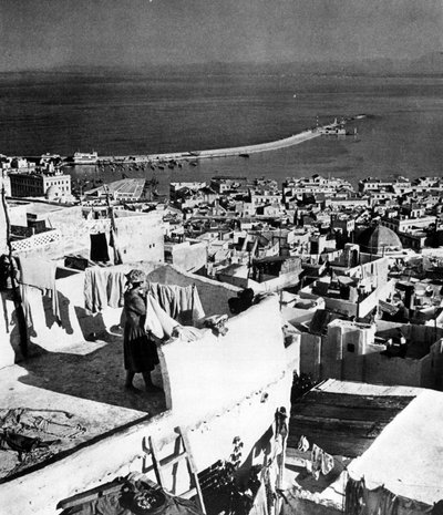 Limanın ve Cezayir şehrinin manzarası, sd by Unknown photographer