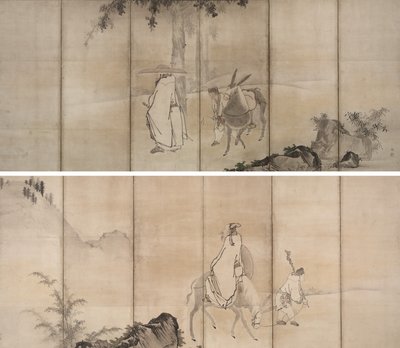 Su Shi (So Shoku) ve Pan Lang (Han Rō) by Unkoku Tōgan