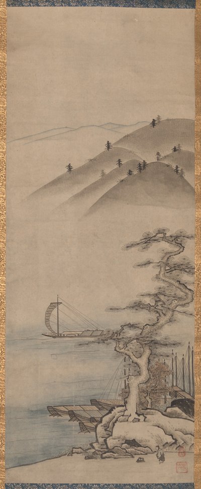 Manzaralar (bir çiftten biri) by Unkoku Toyo