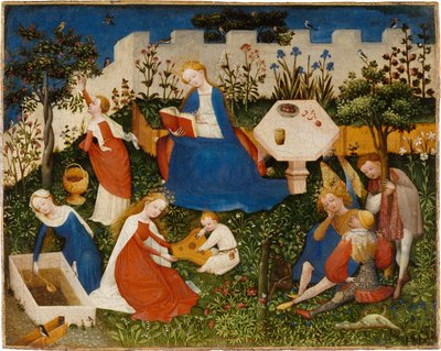 Küçük Cennet Bahçesi, 1410-20 civarı (meşe üzerine karışık teknik) by Upper Rheinish Master