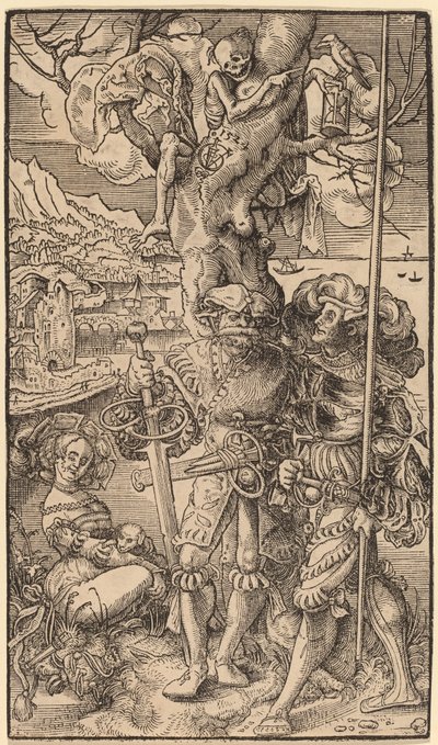 İki Paralı Asker ve Bir Kadın, 1524. by Urs Graf