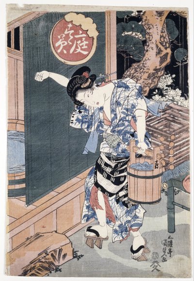 Kunisada (Toyokuni III), Utagawa (1786-1865) için bahçe küveti by Utagawa Kunisada
