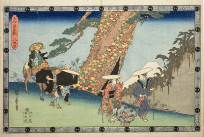 8. Perde (Hachidanme), "Sadık Hizmetlilerin Deposu (Chushingura)" dizisinden by Utagawa Hiroshige