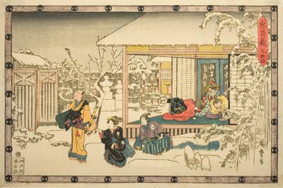 9. Perde (Kyudanme), "Sadık Hizmetçilerin İntikamı (Chusingura)" dizisinden by Utagawa Hiroshige
