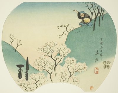 Ağaçları Çiçeklendiren Yaşlı Adamın Kadim Hikayesi by Utagawa Hiroshige