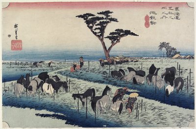 ಏಪ್ರಿಲ್ ಹಾರ್ಸ್ ಫೇರ್, ಚಿರ್ಯು_, ಸಿ. 1833 ಟರ್ಕಿ by Utagawa Hiroshige