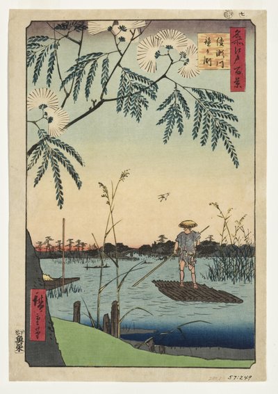 Ayase Nehri ve Kanegafuchi, 1857 (tahta blok) by Utagawa Hiroshige