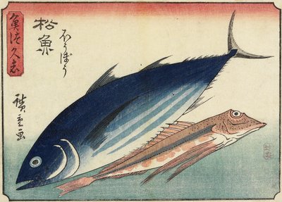 Palamut ve Gurnard, 10-6 by Utagawa Hiroshige