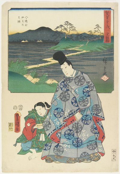 Chiryu_, Nisan 1855 by Utagawa Hiroshige
