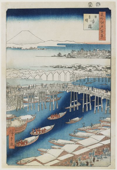 Kardan Sonra Açık Hava, Nihonbashi Köprüsü, Mayıs 1856 by Utagawa Hiroshige
