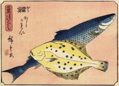 Morina ve Halibut, 1830-1844 by Utagawa Hiroshige
