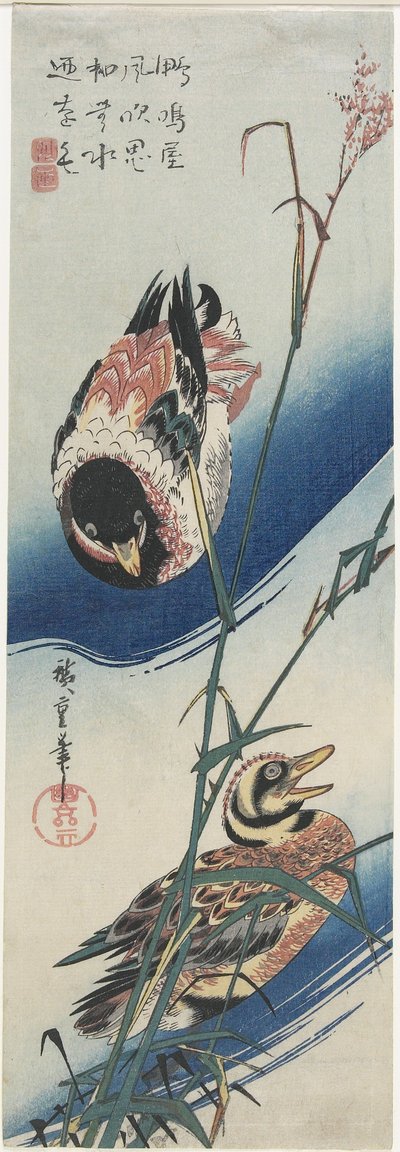 Ördekler ve Sazlar, 1834-1839 by Utagawa Hiroshige