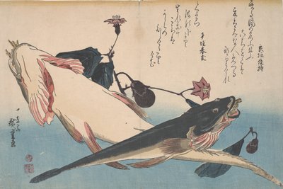 Flatheads ve Patlıcan, c.1830 by Utagawa Hiroshige