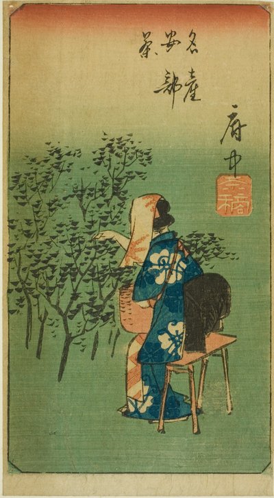 Fuchu, sayfa no. "Elli Üç İstasyonun Kesikleri (Gojusan tsugi harimaze)" serisinden 5 by Utagawa Hiroshige