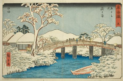 Hodogaya: Katabira Nehri ve Katabira Brige (Hodogaya, Katabiragawa Katabirabashi) — No. 5, "Tokaido