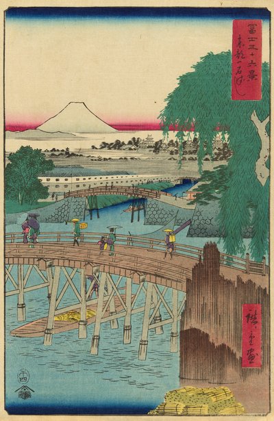 Doğu Başkentindeki Ichikoku Köprüsü (Toto Ichikokubashi), "Fuji Dağı