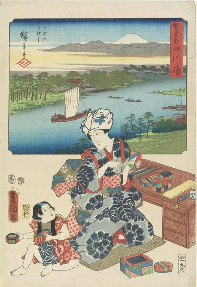 Kawasaki, Temmuz 1854 by Utagawa Hiroshige