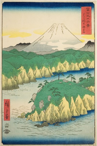Hakone Gölü (Hakone no kosui), "Fuji Dağı'nın Otuz Altı Manzarası (Fuji sanjurokkei)" serisinden by Utagawa Hiroshige