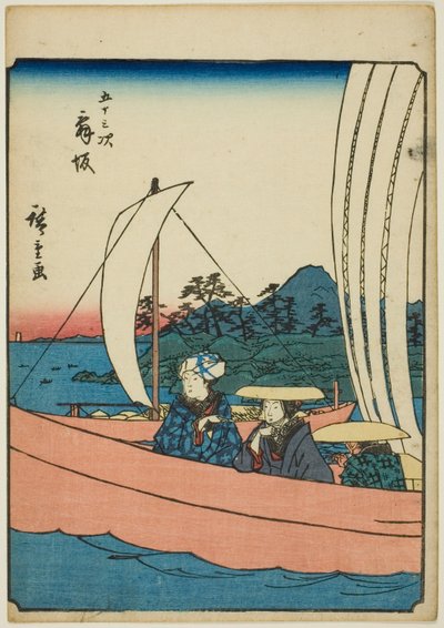 Maisaka, serinin "ellinci lee S sesleri" kentsel derecesi "(Bay Omotoyama)," kaba bir k w s te sekil kentsel derecesi (kişi kentsel derecesi) ) by Utagawa Hiroshige