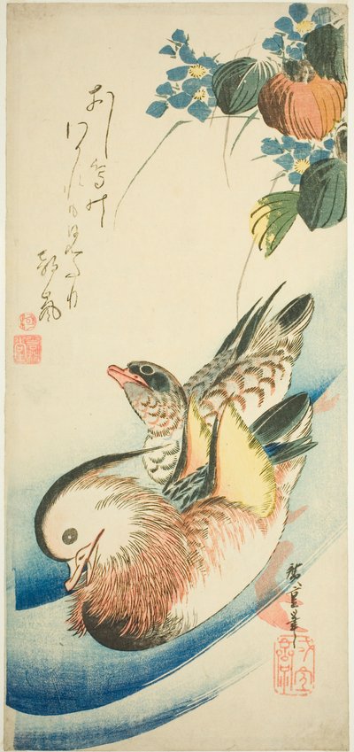 Mandalina ördekleri by Utagawa Hiroshige