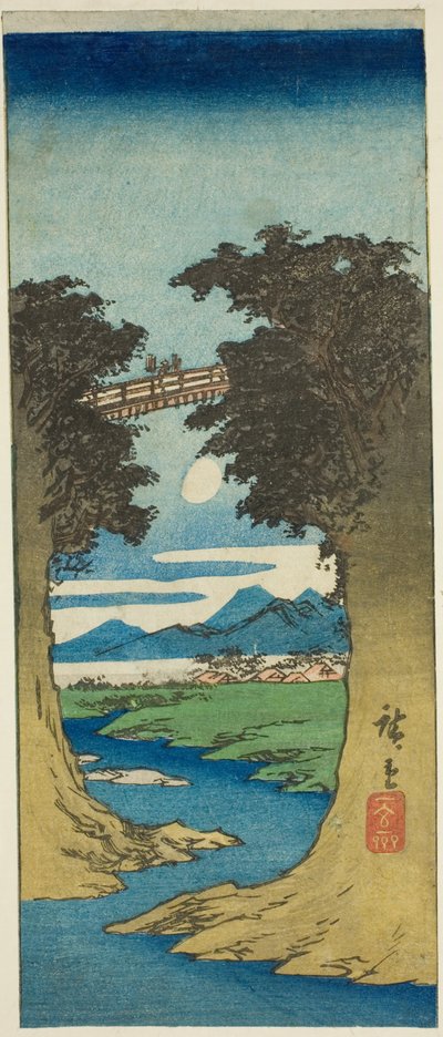 maymun köprüsü by Utagawa Hiroshige