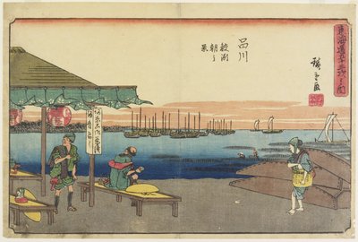 Morning Scene in Samezu, Shinagawa, 1841-1842 by Utagawa Hiroshige