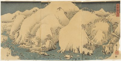 Kiso Geçidi'nde Dağ ve Nehir, Ağustos 1857 by Utagawa Hiroshige