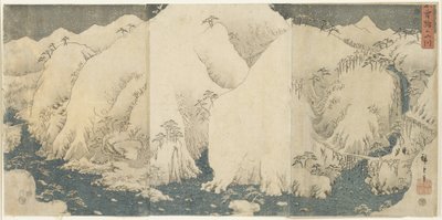 Kiso Geçidi'nde Dağ ve Nehir, Ağustos 1857 by Utagawa Hiroshige