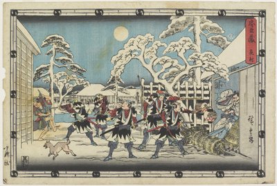 Gece Saldırısı, 1843-1847 by Utagawa Hiroshige
