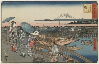 Nihonbashi Köprüsü ve Edo Köprüsü, Kasım 1853 by Utagawa Hiroshige
