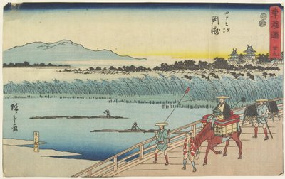 ile ilgili. 39 Okazaki, 1847-1852 by Utagawa Hiroshige