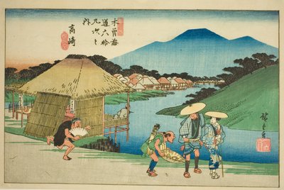 14: Takasaki, "Kisokaido'nun Altmış Dokuz İstasyonu (Kisokaido rokujukyu tsugi no uchi)" dizisinden by Utagawa Hiroshige