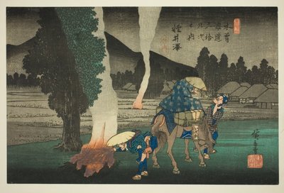 nın-nin. 19: Karuizawa, rom te serisinin "xty-dokuz S Tachion s of te kiso kaido (Kisokai do Rokujukyu yandaki ev)" by Utagawa Hiroshige