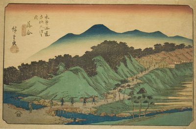 No. 45: Ochiai, "Kisokaido'nun Altmış Dokuz İstasyonu (Kisokaido rokujukyu tsugi no uchi)" dizisinden by Utagawa Hiroshige